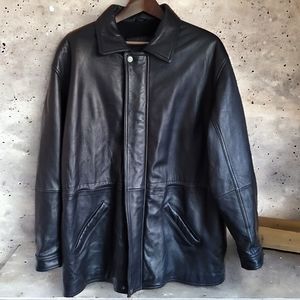 Men's Large Black Soft Leather Jacket